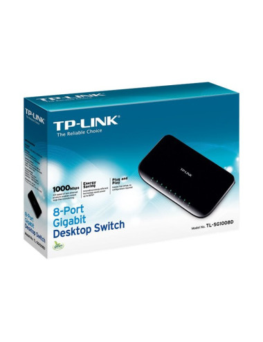 TP-LINK Switch TL-SG1008D Unmanaged Desktop 1 Gbps (RJ-45) ports quantity 8 Power supply type External