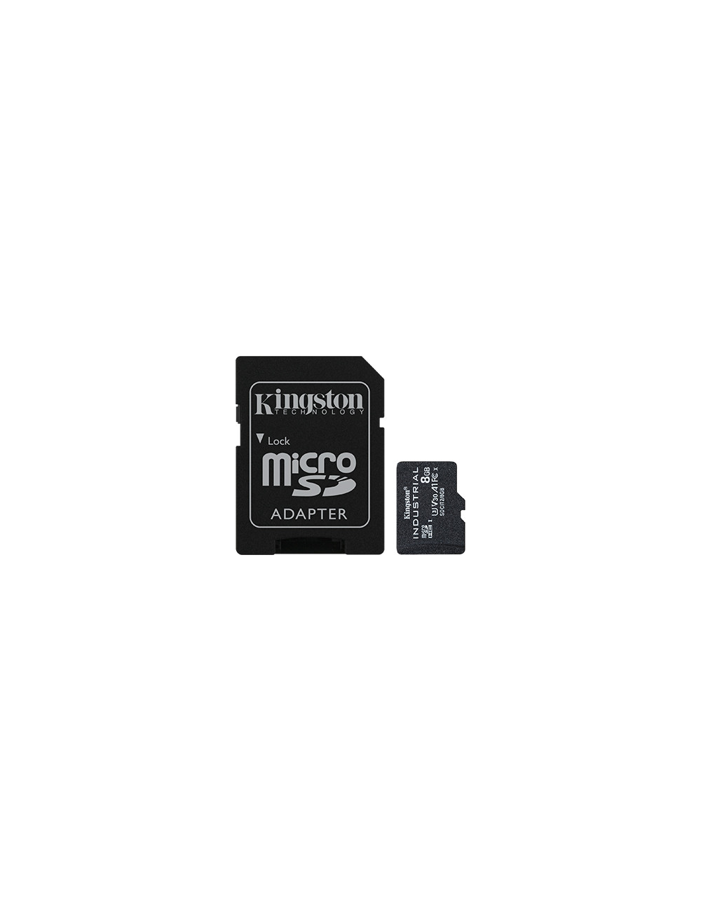 Kingston UHS-I 8 GB microSDHC/SDXC Industrial Card Flash memory class Class 10, UHS-I, U3, V30, A1 SD Adapter