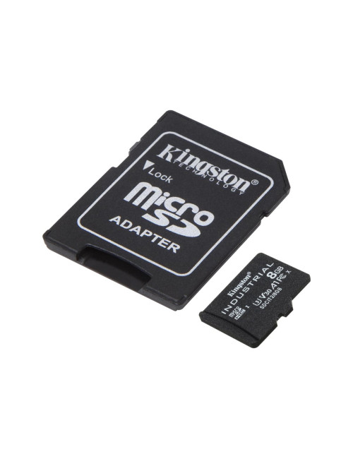 Kingston UHS-I 8 GB microSDHC/SDXC Industrial Card Flash memory class Class 10, UHS-I, U3, V30, A1 SD Adapter