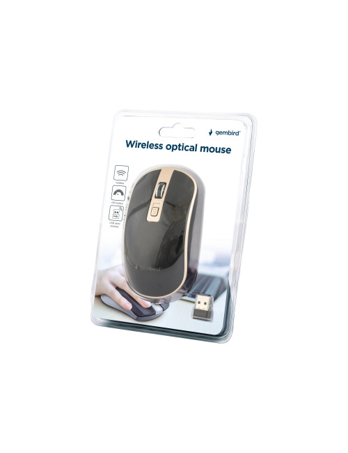 Gembird Wireless Optical mouse MUSW-4B-06-BG USB Optical mouse Black