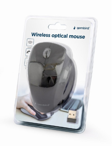 Gembird Wireless Optical mouse MUSW-6B-02 USB Optical mouse Black