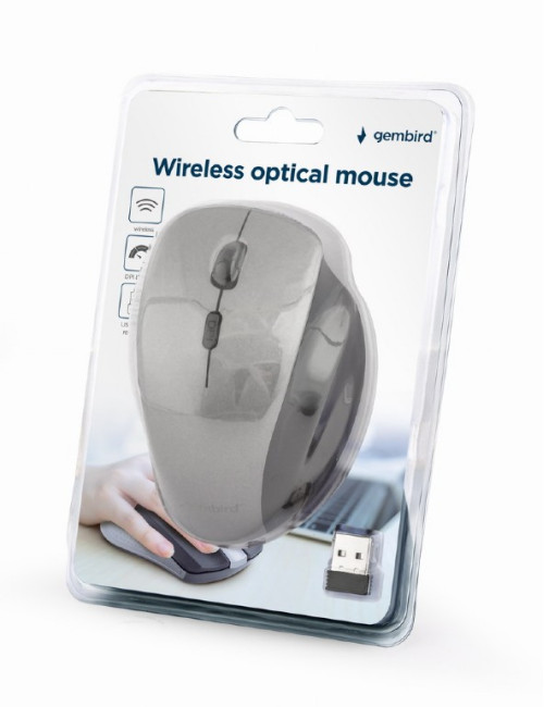 Gembird Wireless Optical mouse MUSW-6B-02-BG USB Optical mouse Black-Spacegrey