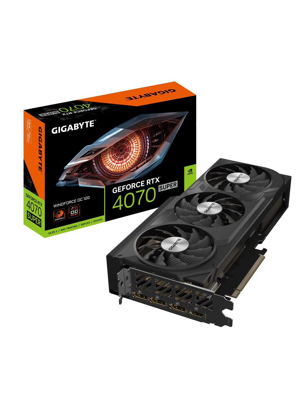 Graphics Card|GIGABYTE|NVIDIA GeForce RTX 4070 SUPER|12 GB|GDDR6X|192 bit|PCIE 4.0 16x|GPU 2505 MHz|1xHDMI|3xDisplayPort|GV-N407