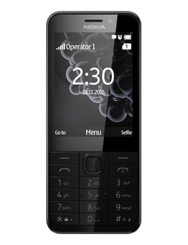 Nokia 230 Dark Silver 2.8 " TFT 240 x 320 16 MB N/A MB Dual SIM Mini-SIM Bluetooth 3.0 USB version microUSB 1.1 Built-in camera 