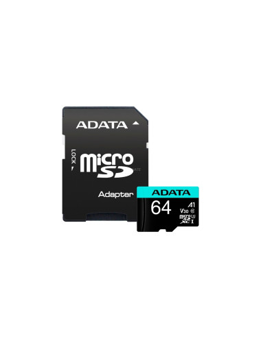 ADATA Premier Pro UHS-I U3 V30S 64 GB MicroSDXC Flash memory class 10 Adapter