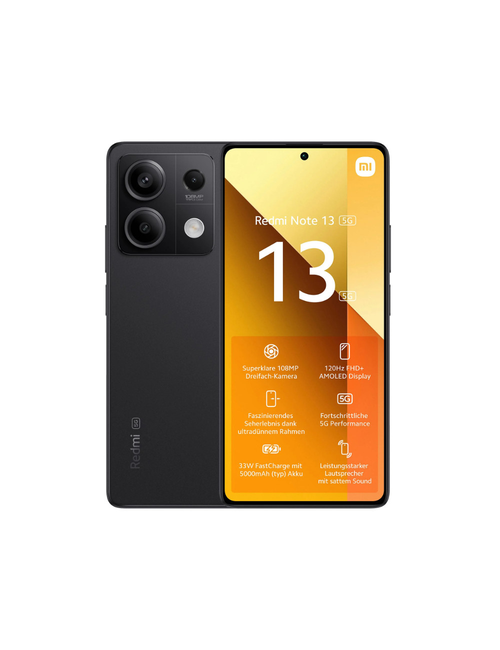 Xiaomi Redmi Note 13 Graphite Black 6.67 " AMOLED 1080 x 2400 pixels Mediatek Dimensity 6080 Internal RAM 8 GB 256 GB Dual SIM N