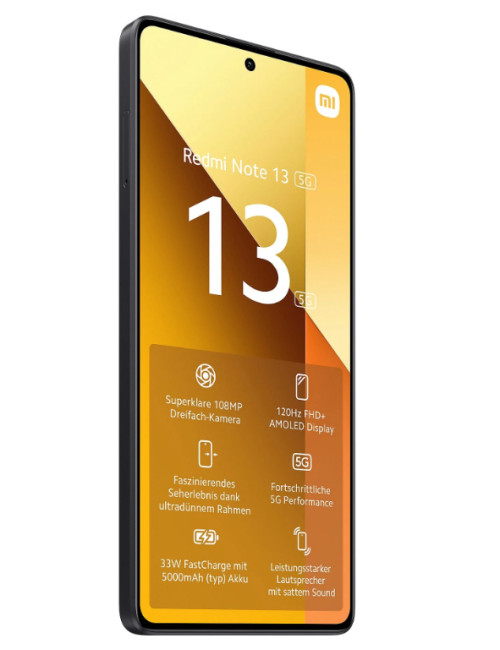 Xiaomi Redmi Note 13 Graphite Black 6.67 " AMOLED 1080 x 2400 pixels Mediatek Dimensity 6080 Internal RAM 8 GB 256 GB Dual SIM N