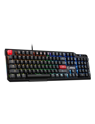 MSI VIGOR GK41 DUSK LR US Gaming keyboard Wired US Kailh Red Black