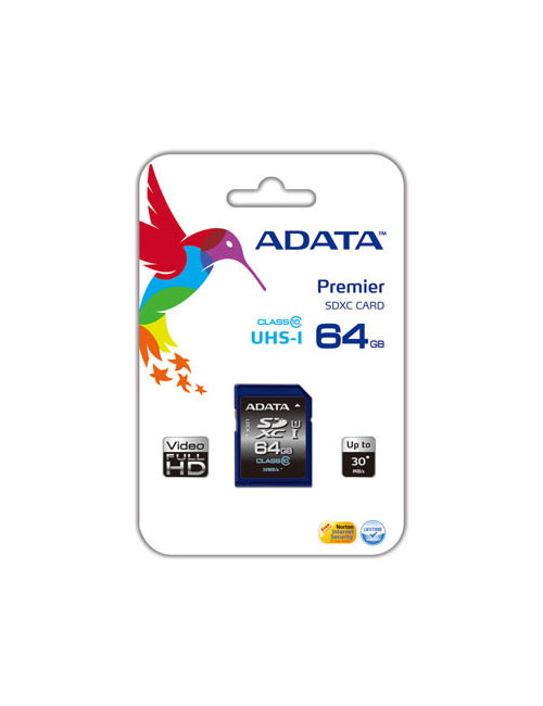 ADATA Premier 64 GB SDHC Flash memory class 10 No