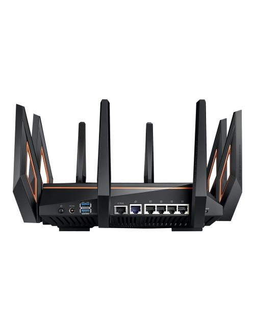 Asus GT-AX11000 Tri-band WiFi Gaming Router ROG Rapture 802.11ax 4804+1148 Mbit/s 10/100/1000 Mbit/s Ethernet LAN (RJ-45) ports 