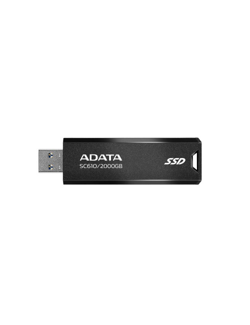 External SSD|ADATA|SC610|2TB|USB 3.2|Write speed 500 MBytes/sec|Read speed 550 MBytes/sec|SC610-2000G-CBK/RD