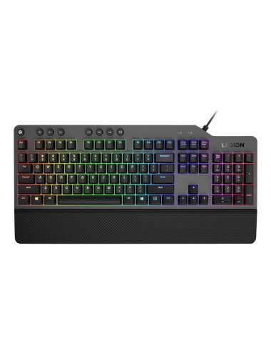 Lenovo Legion K500 RGB Mechanical Gaming Keyboard Wired US Iron grey top cover and black body
