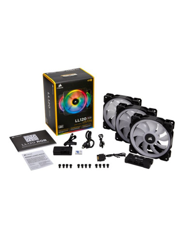 Corsair LL Series Dual Light Loop RGB LED PWM Fan LL120 RGB (pack of 3) Case fan