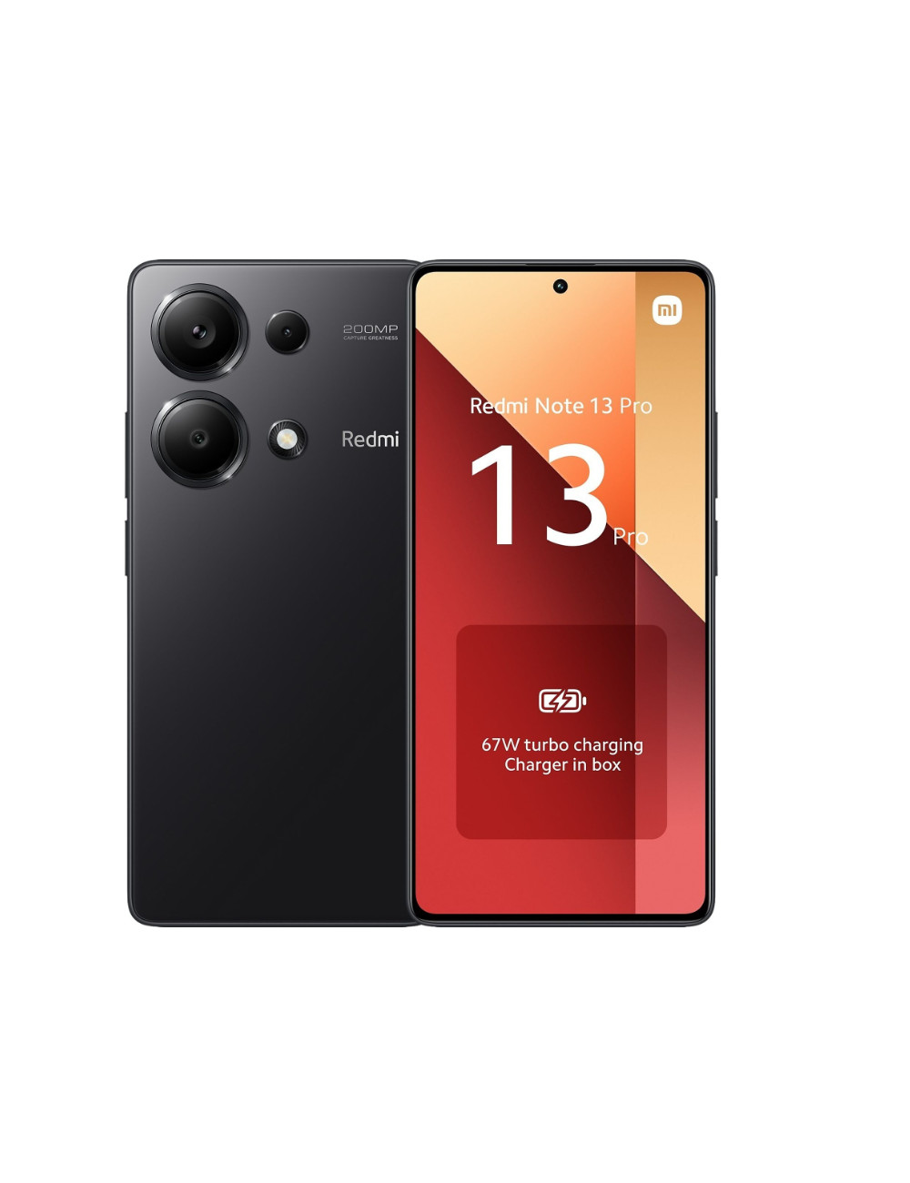 Xiaomi Redmi Note 13 Pro Midnight Black 6.67 " AMOLED 1080 x 2400 pixels Mediatek Internal RAM 8 GB 256 GB Dual SIM Nano-SIM 4G 