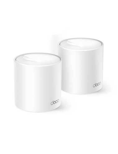 TP-LINK AX1500 Whole Home Mesh Wi-Fi 6 System Deco X10 (2-pack) TP-LINK 802.11ax 10/100/1000 Mbit/s Ethernet LAN (RJ-45) ports 1