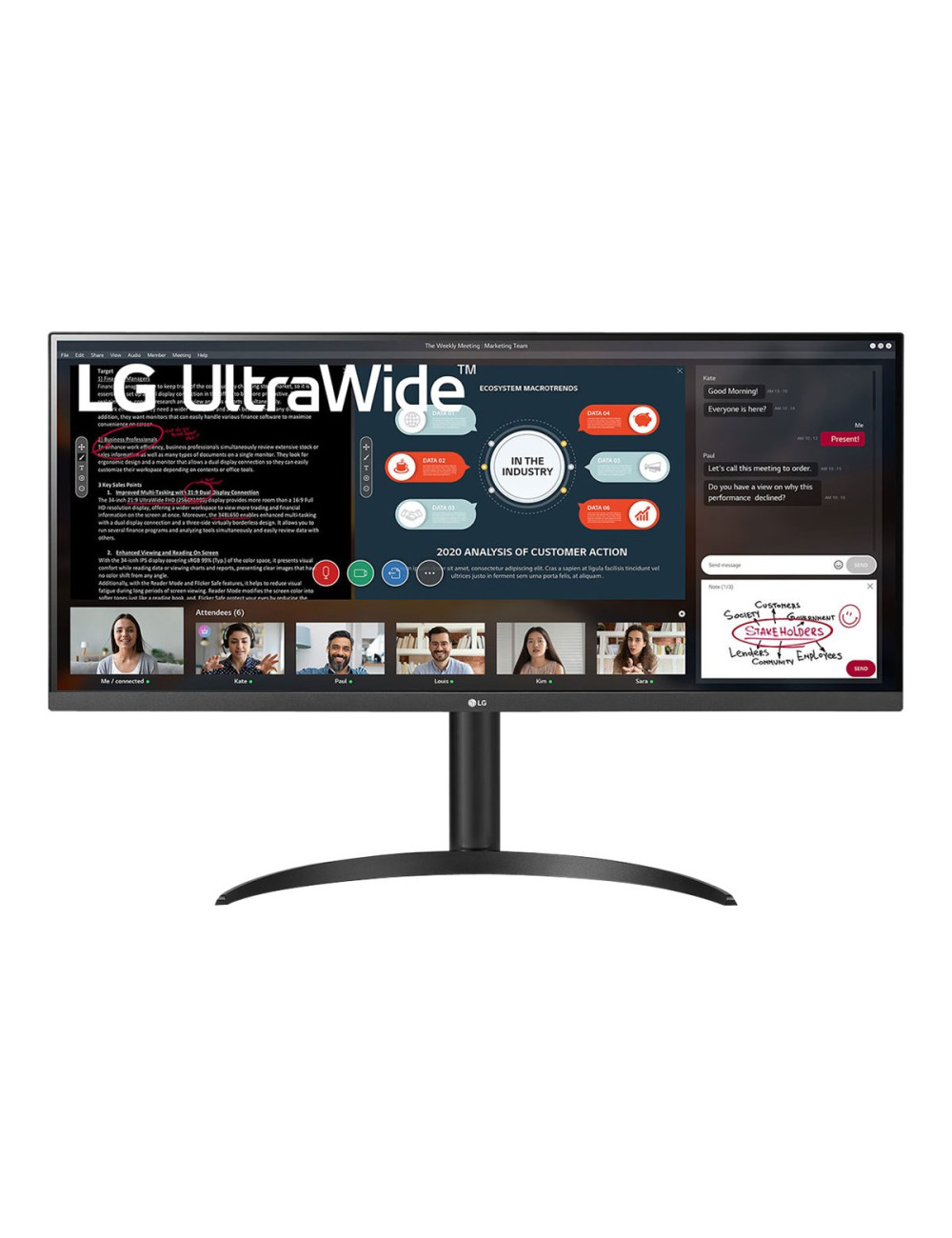 LG | 34WP550-B | 34 " | IPS | UltraWide Full HD | 21:9 | 5 ms | 200 cd/m | Black | Headphone Out | HDMI ports quantity 2 | 75 Hz