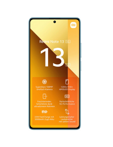 Xiaomi | Redmi | Note 13 | Ocean Teal | 6.67 " | AMOLED | 1080 x 2400 pixels | Mediatek | Dimensity 6080 | Internal RAM 8 GB | 2