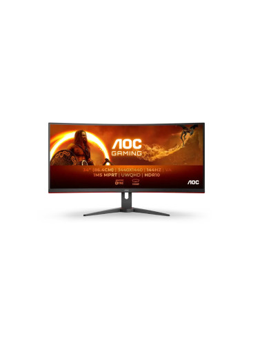 AOC | Monitor | CU34G2XE/BK | 34 " | VA | 3440 x 1440 pixels | 21:9 | 1 ms | 300 cd/m | HDMI ports quantity 1 | 144 Hz