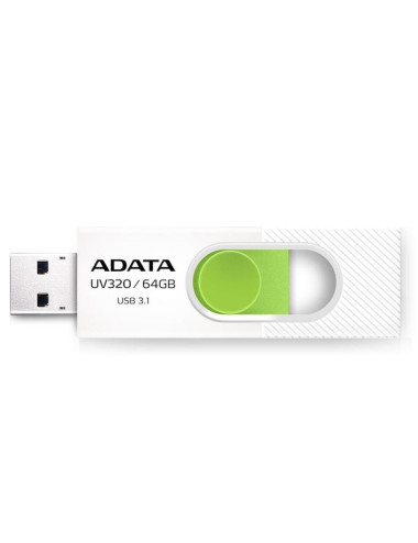 MEMORY DRIVE FLASH USB3.1 64GB/WHITE AUV320-64G-RWHGN ADATA