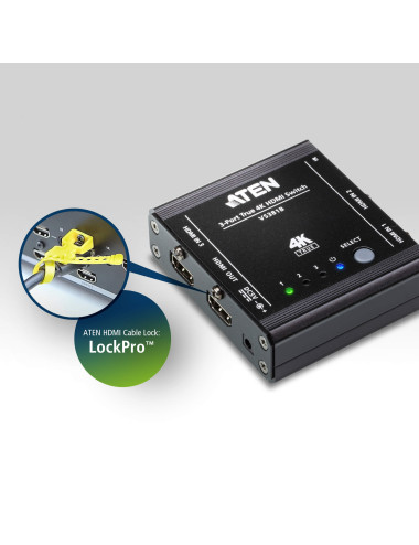 Aten 3-Port True 4K HDMI Switch VS381B Input: 3 x HDMI Type A Female Output: 1 x HDMI Type A Female