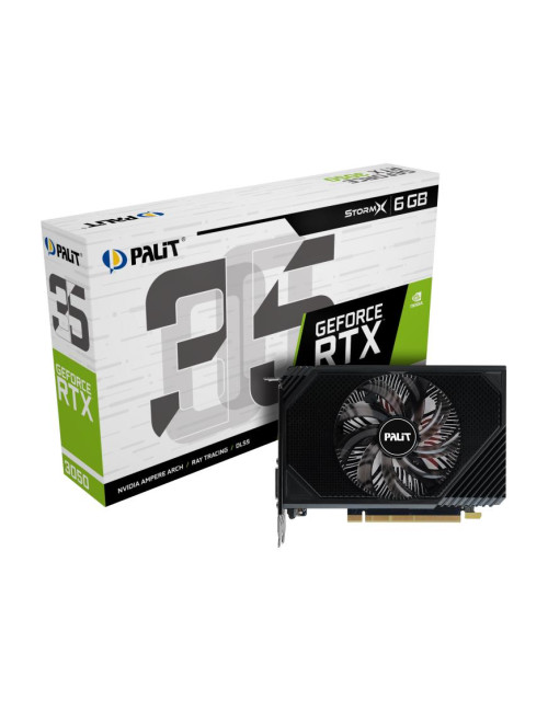 Graphics Card|PALIT|NVIDIA GeForce RTX 3050|6 GB|GDDR6|96 bit|PCIE 4.0 16x|GPU 1442 MHz|Single Slot Fansink|1xHDMI|1xDisplayPort