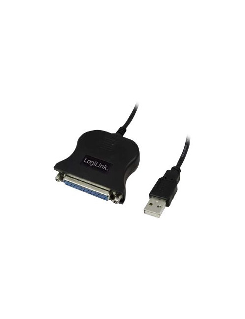 USB 2.0 adapter to Paralel (LPT) DB25 , 1,8m | USB A male | DB25