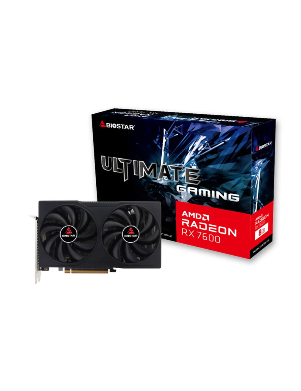 Graphics Card|BIOSTAR|AMD Radeon RX 7600|8 GB|GDDR6|128 bit|PCIE 4.0 16x|GPU 2250 MHz|Dual Slot Fansink|1xHDMI|3xDisplayPort|VA7