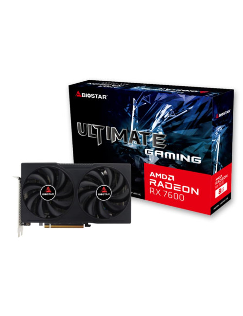 Graphics Card|BIOSTAR|AMD Radeon RX 7600|8 GB|GDDR6|128 bit|PCIE 4.0 16x|GPU 2250 MHz|Dual Slot Fansink|1xHDMI|3xDisplayPort|VA7