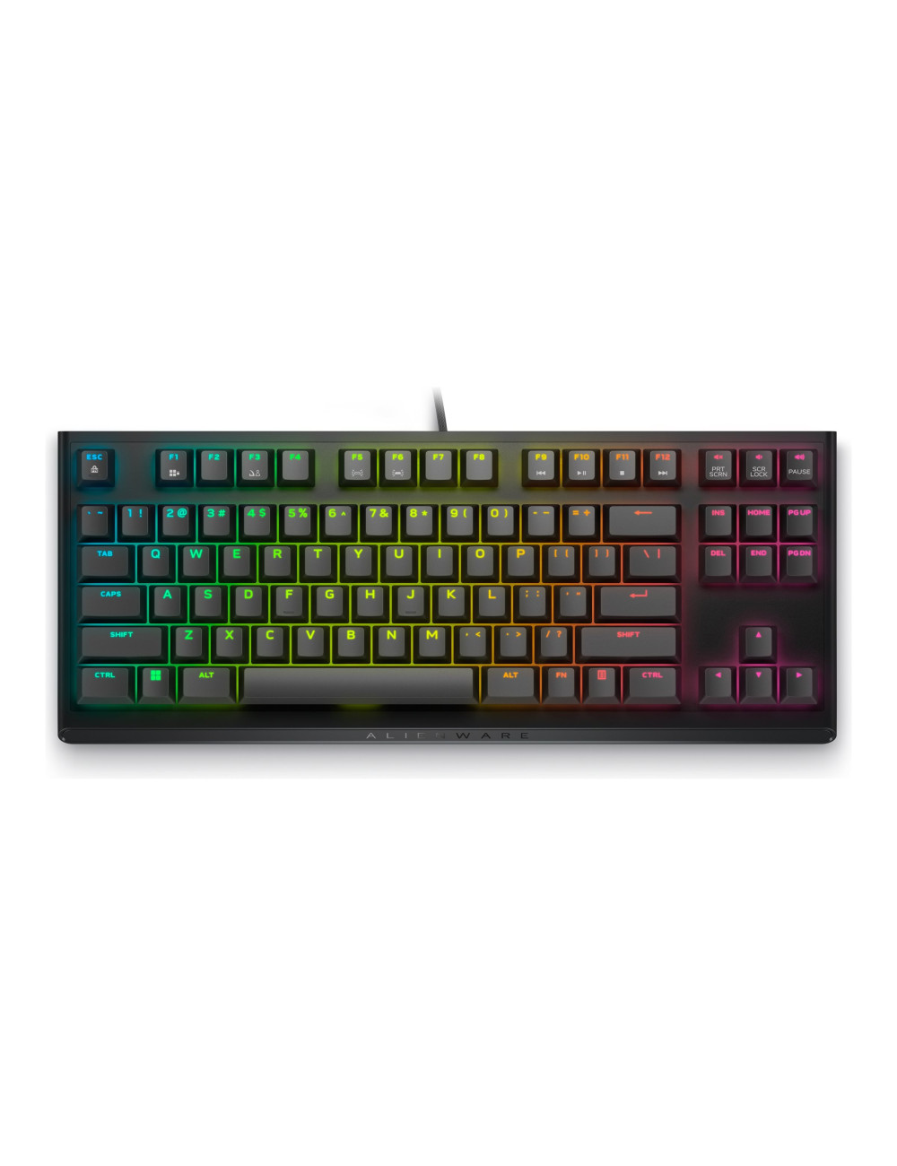 Alienware Tenkeyless AW420K | Gaming Keyboard | Wired | EN | Dark Side of the Moon | CHERRY MX Red