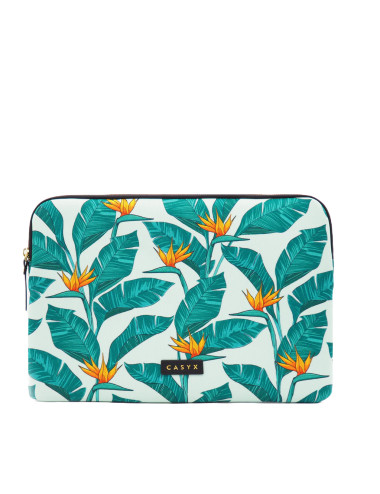 Casyx | Fits up to size 13 /14 " | Casyx for MacBook | SLVS-000008 | Sleeve | Birds of Paradise | Waterproof