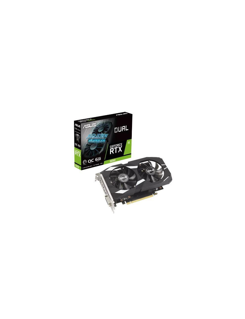 Graphics Card|ASUS|NVIDIA GeForce RTX 3050|6 GB|GDDR6|96 bit|PCIE 4.0 16x|Dual Slot Fansink|1xDVI-D|1xHDMI|1xDisplayPort|DUAL-RT