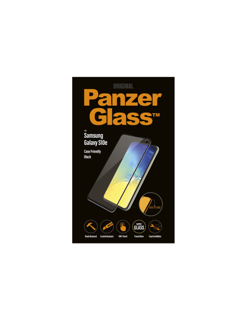 PanzerGlass | Samsung | Galaxy S10e | Glass | Black | Rounded edges 100% touch preservation | Case Friendly