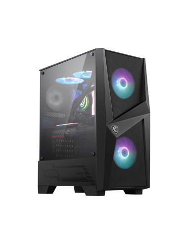 MSI MAG FORGE 100R PC Case, Mid-Tower, USB 3.2, Black MSI MSI MAG FORGE 100R Black ATX Power supply included No