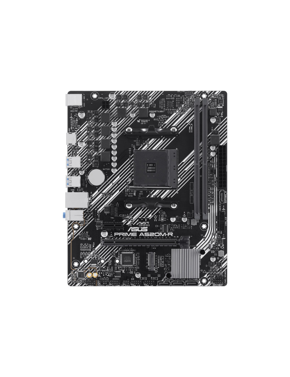 ASUS PRIME A520M-R | Processor family AMD A520 | Processor socket 1 x Socket AM4 | 2 DIMM slots - DDR4, ECC, unbuffered | Suppor