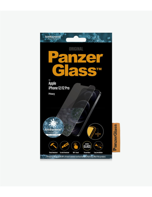 PanzerGlass | Apple | For iPhone 12/12 Pro | Tempered Glass | Transparent | Privacy glass