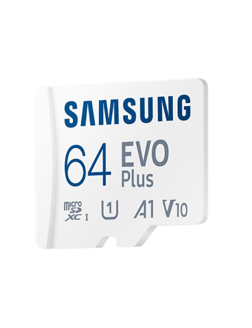 Samsung | MicroSD Card | EVO Plus | 64 GB | microSDXC Memory Card | Flash memory class U1, V10, A1