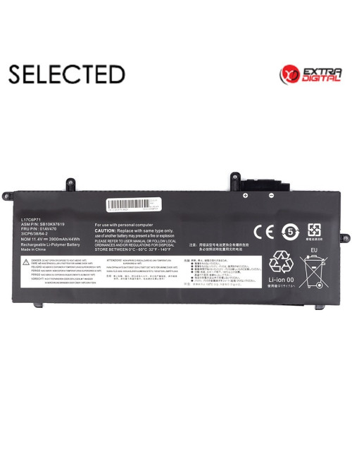 Notebook Battery LENOVO 01AV470, 3900mAh, Extra Digital Selected