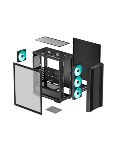 Deepcool Case CC560 V2 Black Mid-Tower Power supply included No