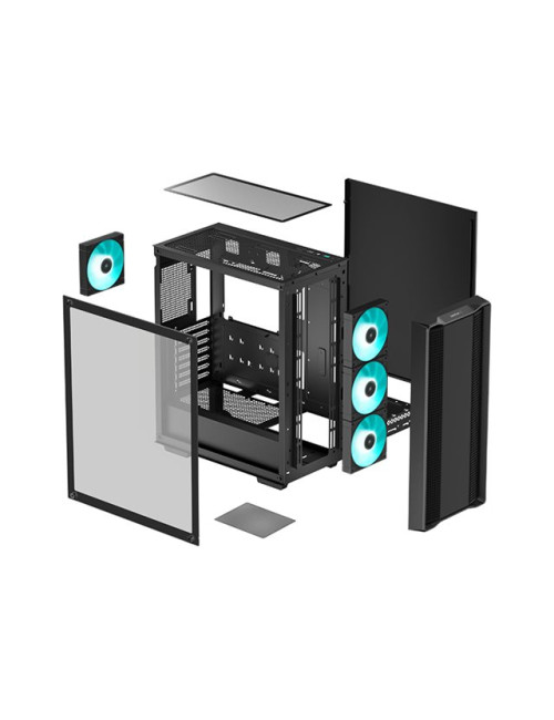 Deepcool Case CC560 V2 Black Mid-Tower Power supply included No