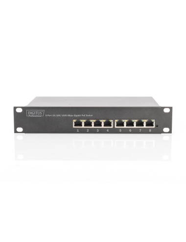 Digitus | 8-port Gigabit Ethernet PoE switch | DN-95317 | Unmanaged | Rackmountable | 10/100 Mbps (RJ-45) ports quantity | 1 Gbp