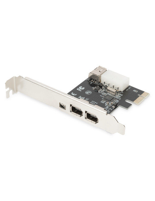 Digitus | IEEE 1394a Interface Card, PCI express, 4 Port 1x ext. 1394mini, 2x ext./1x int. 1394a Ports | DS-30201-5