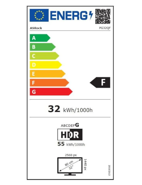 ASRock | PG32QF2B | 31.5 " | VA | 2560 x 1440 pixels | 16:9 | 1 ms | 550 cd/m | HDMI ports quantity 2 | 165 Hz