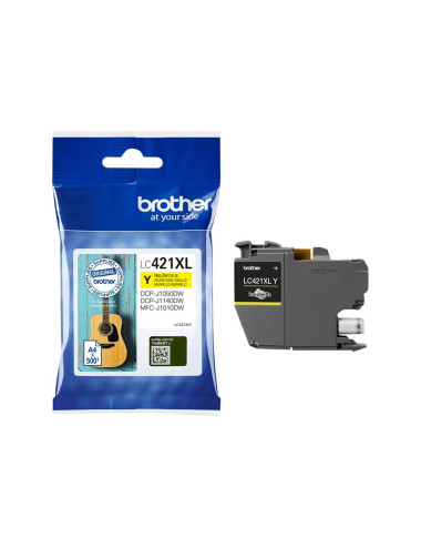 Brother LC421XLY Ink Cartridge, Yellow | Brother