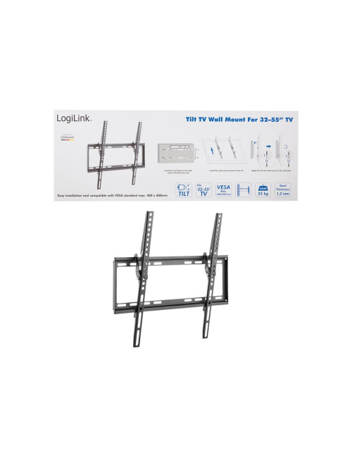 Logilink BP0037 TV Wall mount, 32"-55", tilt, small Logilink | BP0037 TV Wall mount, 32"-55", tilt, small | 32 55 " | Maximum we