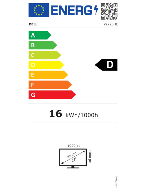 Dell | P2725HE | 27 " | IPS | 1920 x 1080 pixels | 16:9 | 8 ms | 300 cd/m | Black | HDMI ports quantity 1 | 100 Hz