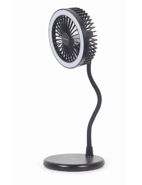 Gembird | TA-WPC10-LEDFAN-01 Desktop Fan With Lamp And Wireless Charger | N/A | Phone or tablet with built-in Qi wireless chargi