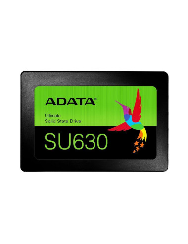 SSD|ADATA|SU630|1.92TB|SATA|3D QLC|Write speed 450 MBytes/sec|Read speed 520 MBytes/sec|2,5"|TBW 400 TB|MTBF 2000000 hours|ASU63