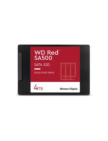 SSD|WESTERN DIGITAL|Red SA500|4TB|SATA 3.0|Write speed 520 MBytes/sec|Read speed 560 MBytes/sec|2,5"|TBW 500 TB|MTBF 1750000 hou