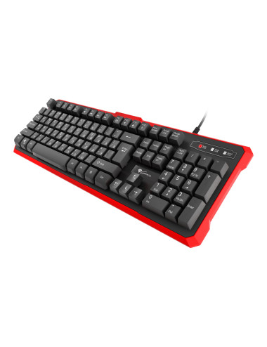 Genesis | RHOD 110 | Standard | Silicone Keyboard | RU | Wired | Black/Red