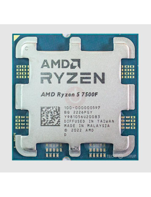 CPU|AMD|Desktop|Ryzen 5|7500F|3700 MHz|Cores 6|6MB|Socket SAM5|65 Watts|MultiPack|100-100000597MPK